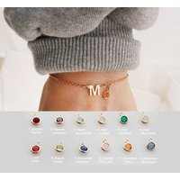 Personalized Initial Bracelet For Kids, Baby Bracelet, Birthday Gift, Shower Gift, Flower Girl Birthstone | Etsy (US)