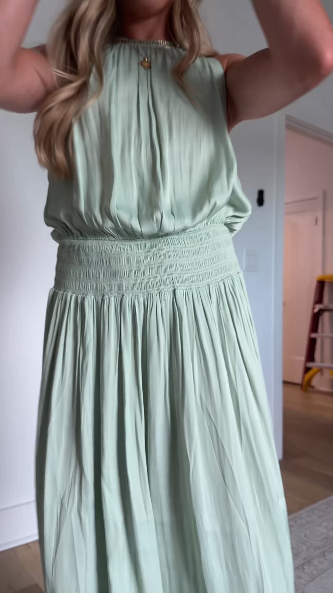 MY dress is from @thenolishop size xs the Emila halter neck dress a beautiful pastel and I paired it with my zebra kitten heels from Walmart and my jewelry I’ve been layering this week!

#LTKootd #LTKdayinmylife #LTKgrwm