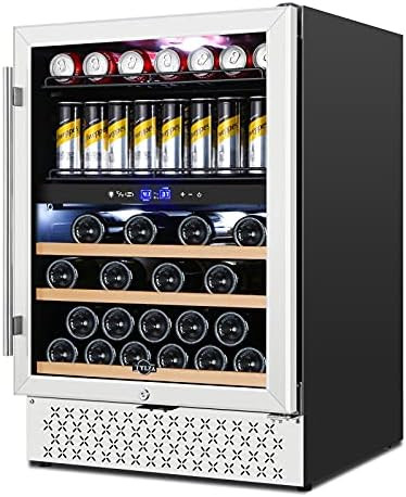 【Upgrade】Dual Zone Wine Fridge, Wine and Beverage cooler 24 inch Built-in and Freestanding, U... | Amazon (US)