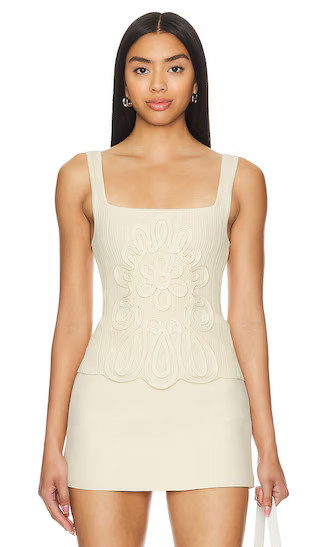 Maelis Top in Beige | Revolve Clothing (Global)