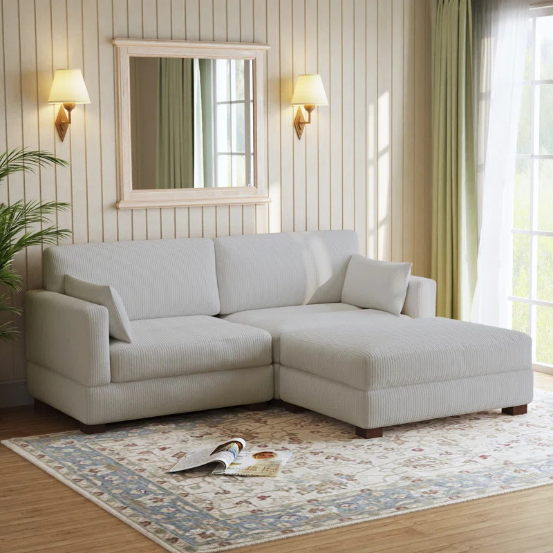 Maelina 3 - Piece Corduroy Sectional | Wayfair North America