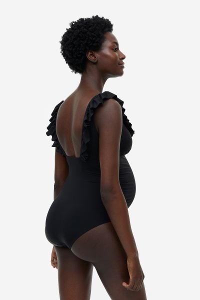 MAMA Frill-trimmed swimsuit | H&M (UK, MY, IN, SG, PH, TW, HK)