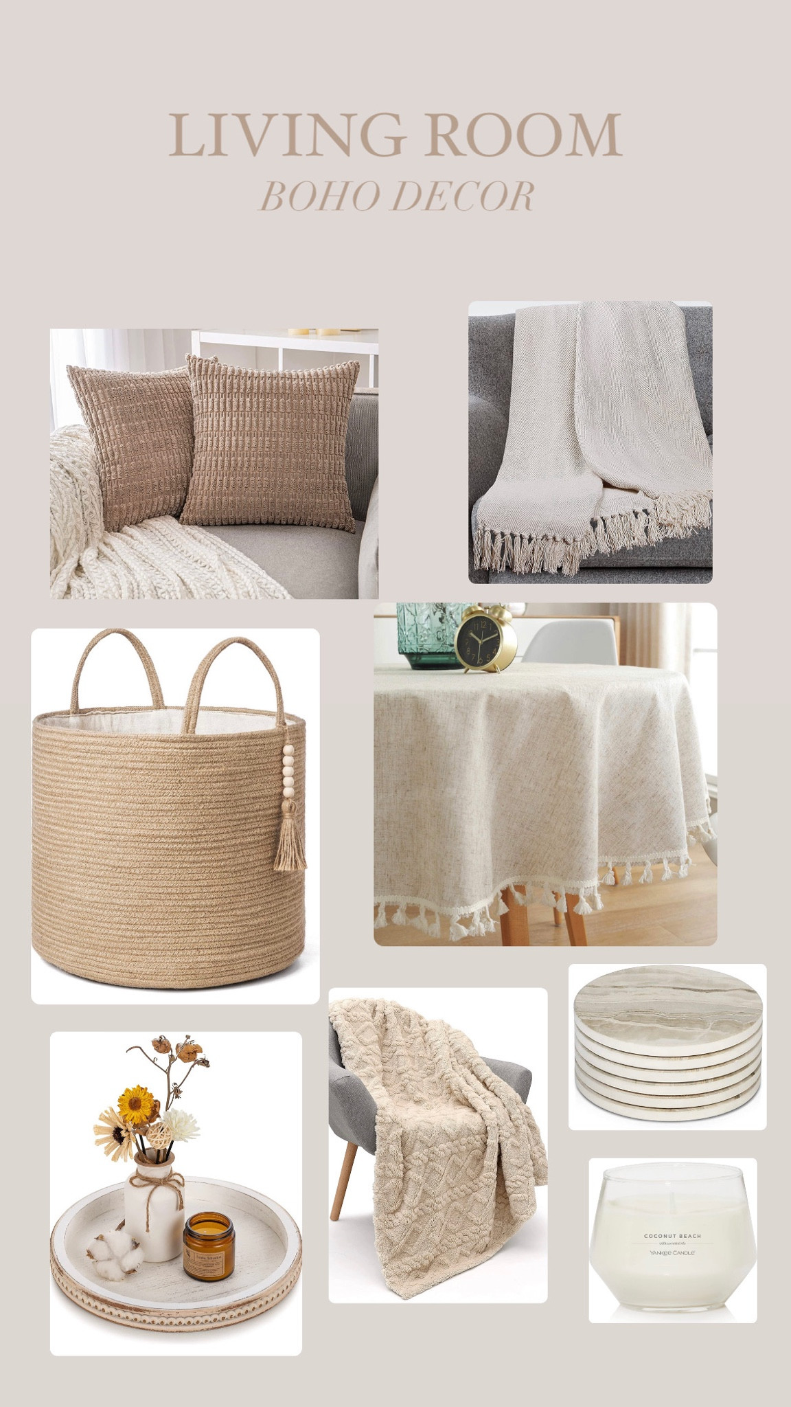 Boho living room decor🤎

#LTKstyletip #LTKhome #LTKunder100