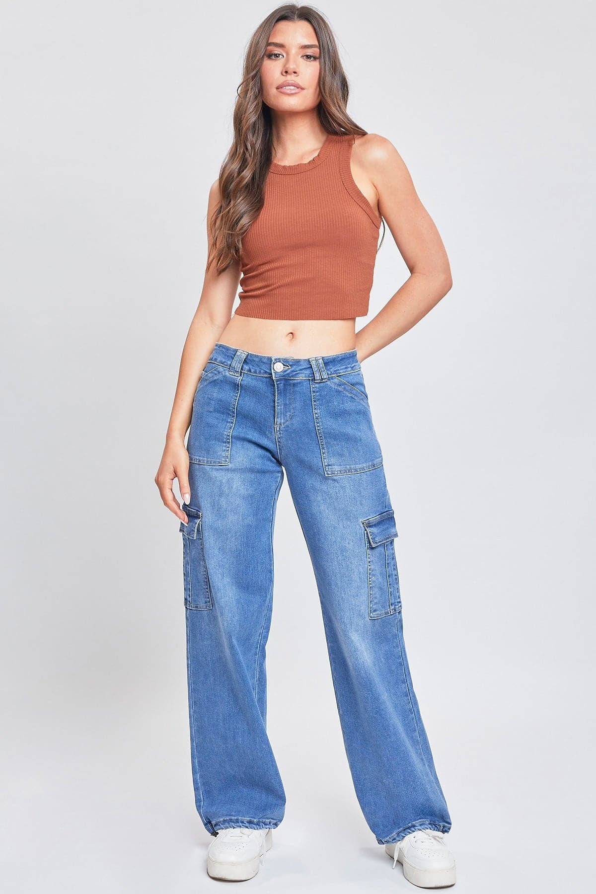 Women's Cargo Jeans with Bungee Hem | Walmart (US)