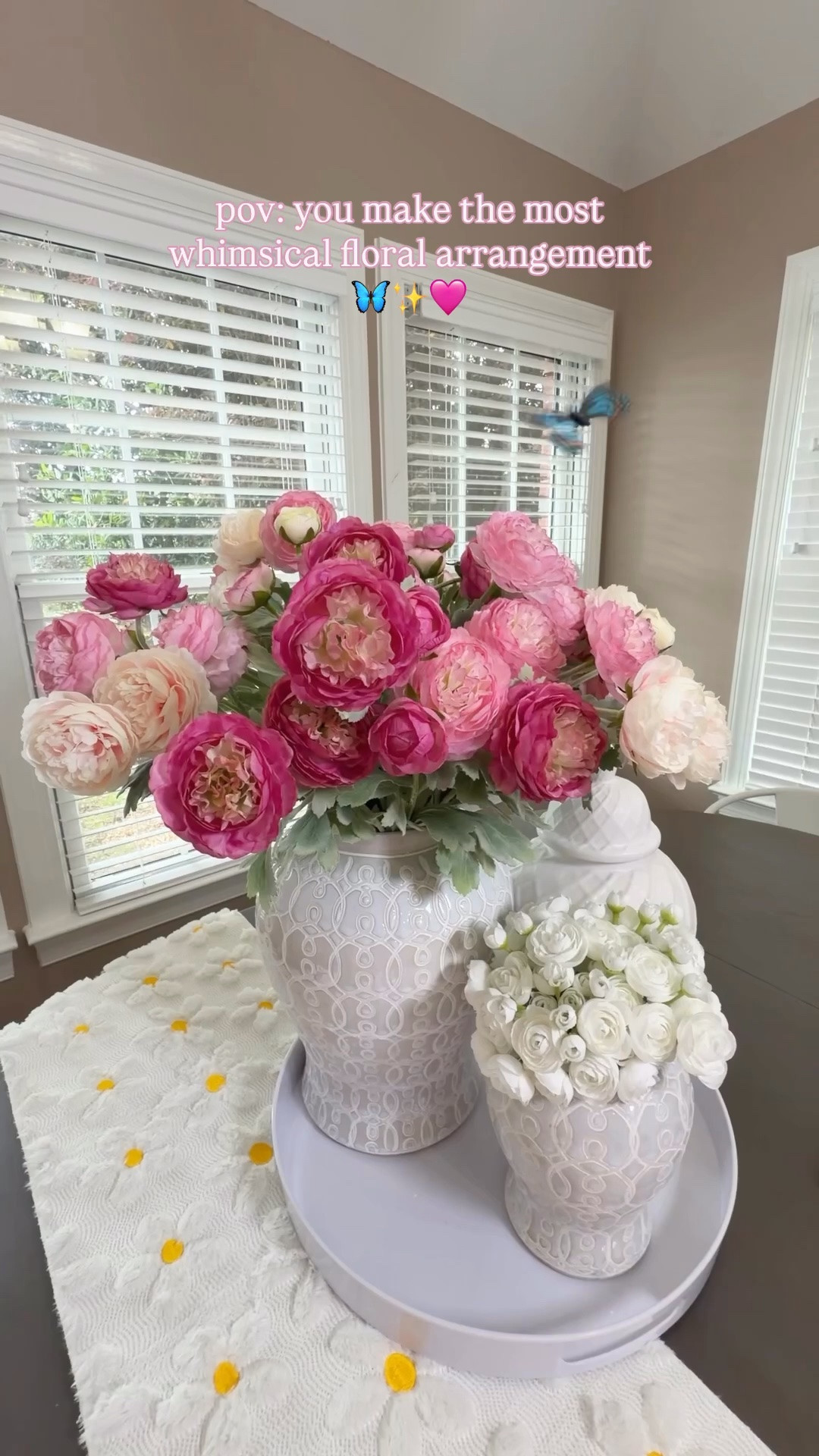 This moving butterfly garden stake made the floral arrangement so whimsical! It’s solar and battery powered so it works outdoors in the garden or indoors in floral arrangements. Would be so perfect for wedding showers, baby showers, or birthday party decor!

#LTKHome