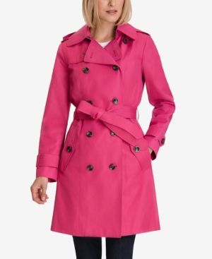 London Fog Hooded Double-Breasted Trench Coat | Macys (US)