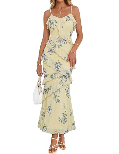 MEROKEETY Summer Floral Wedding Guest Maxi Dress Women 2026 Formal Cocktail | Amazon (US)