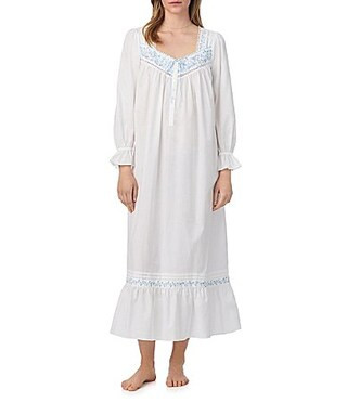 Eileen West Long Sleeve Sweetheart Neck Woven Cotton Ballet Nightgown - XL | Dillard's