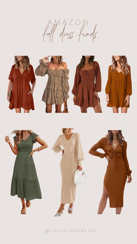 Fall dress favorites! 🤍

Fall dresses are so much fun to dress up or dress down. Autumn dresses have many different colors that fit the vibe too! Browns, greens, beige, and yellows! All the colors! There are wrap dresses, modest dresses, short dresses, off the shoulder dresses, and v neck dresses! Amazon has them all 🤍

#LTKstyletip #LTKSeasonal #LTKHalloween