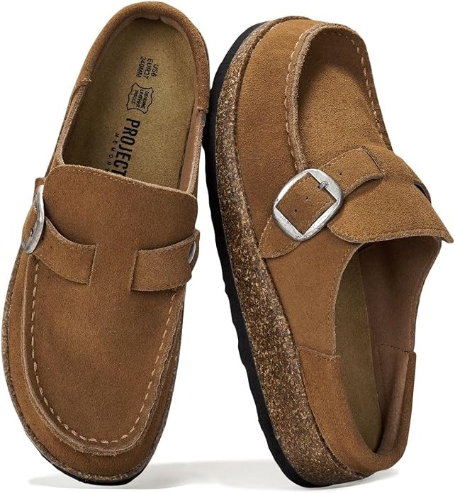 Project Cloud 100% Genuine Leather Moccasin Style Clogs for Women | Amazon (US)