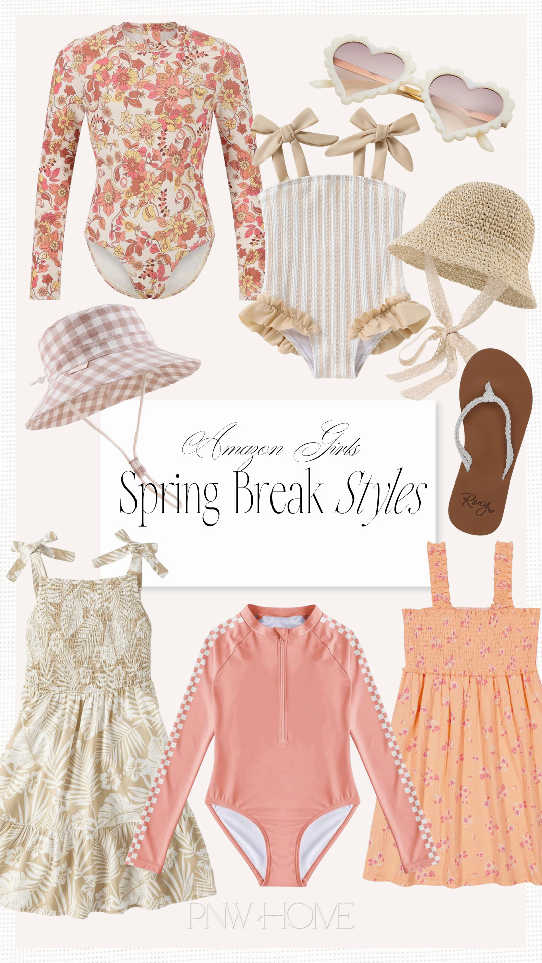 The cutest spring break style finds for the girls on Amazon!

kids spring break essentials, girls swimsuits, kids sun hat, kids sunglasses, kids sandals, girls sundress, girls dress, kids vacation looks, heart shaped sunglasses, floral swimsuit, girls one piece suit, toddler swimsuit 

 #LTKTravel #LTKBaby #LTKKids