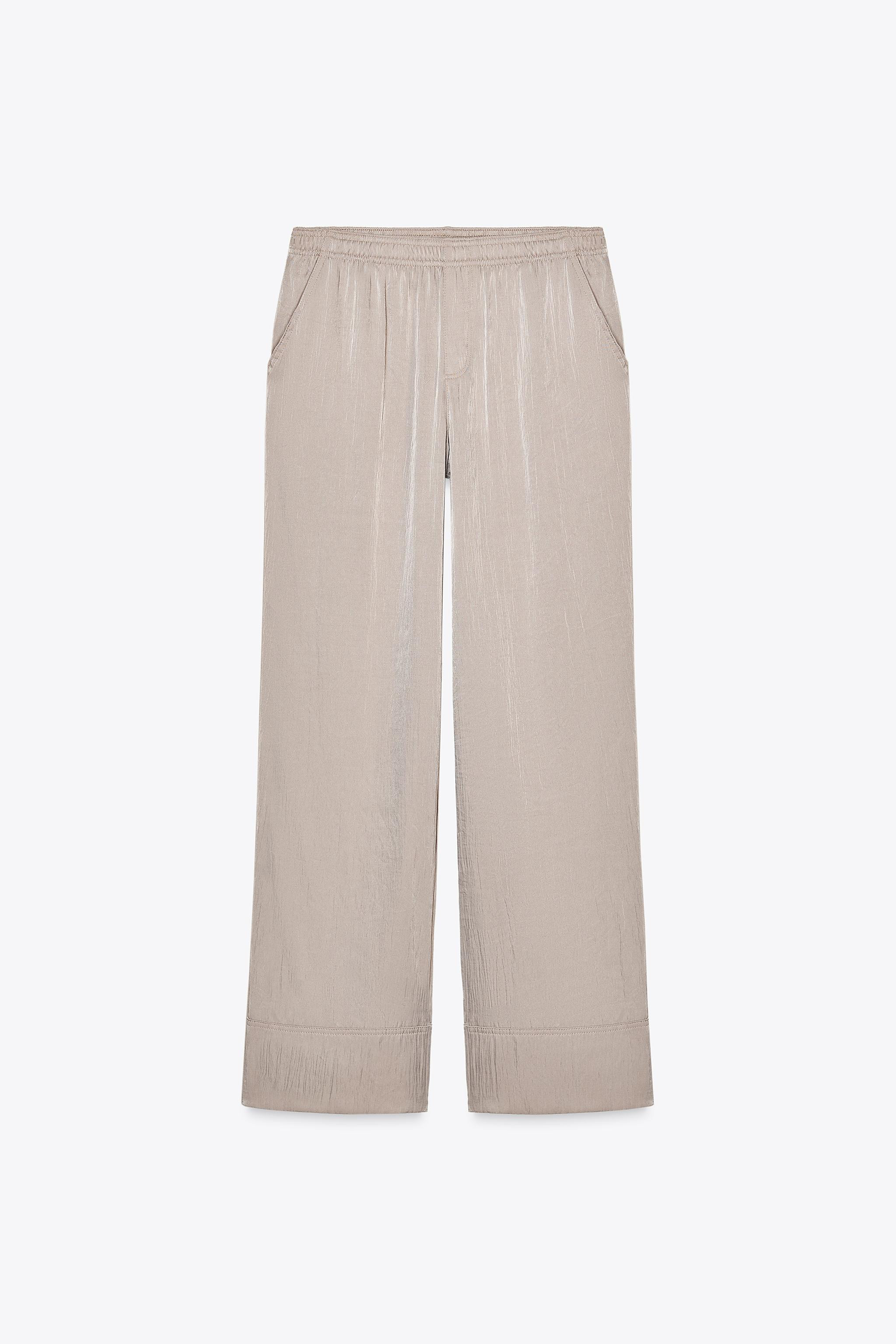 SATIN PYJAMA-STYLE TROUSERS | Zara UK