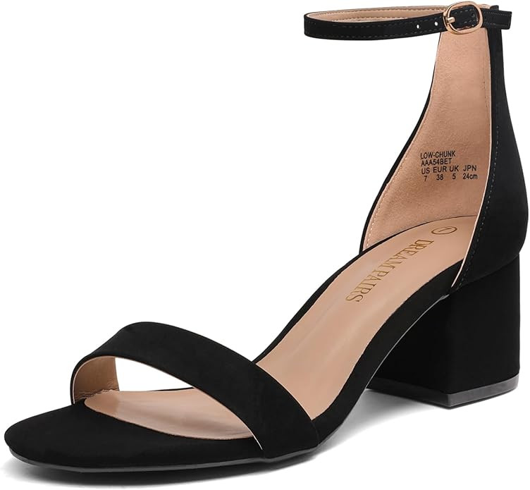 DREAM PAIRS Womens Low-Chunk Low Heel Pump Sandal | Amazon (US)