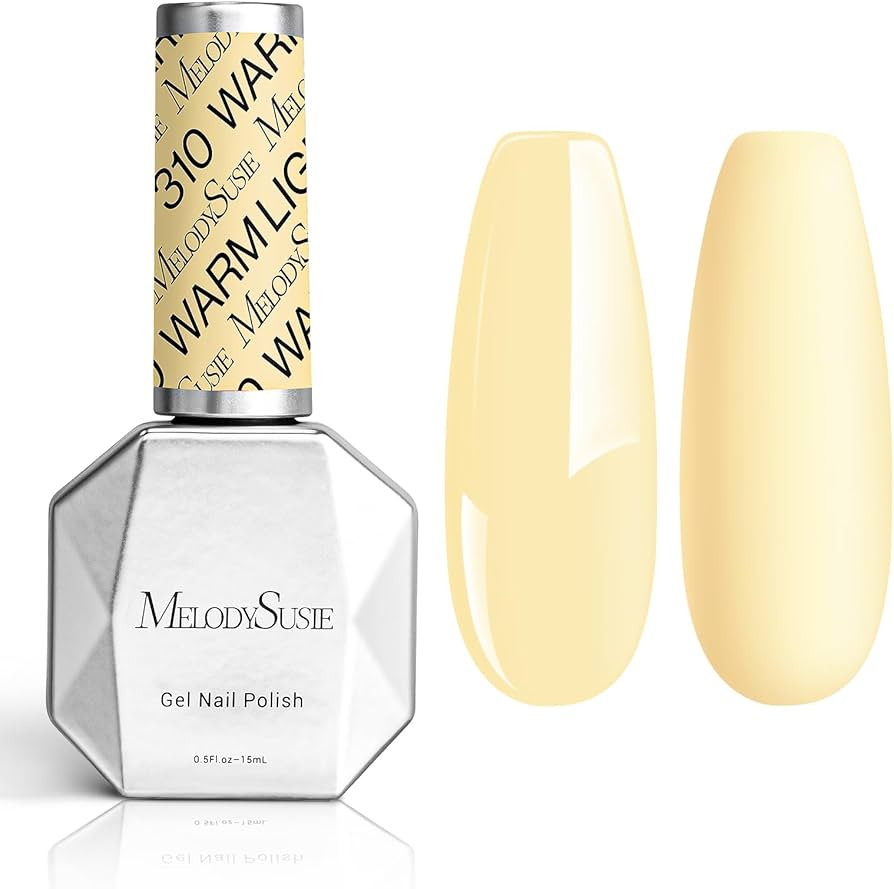 MelodySusie Gel Nail Polish Creamy Yellow Soak Off 0.5fl oz | Amazon (US)