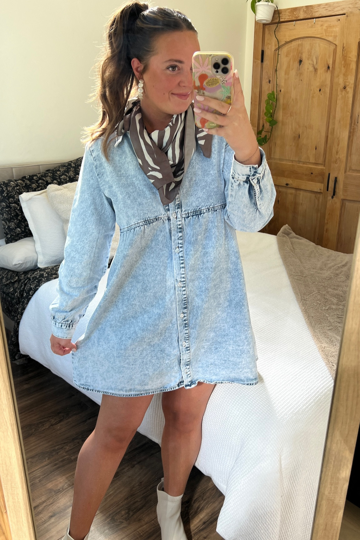 early fall outfit ✨ a baby doll dress + a chunky bootie 🤩 dress is tts I’m in a large and shoes run a tad big but no half sizes so I stuck with my true size 7! 

#LTKshoecrush #LTKSeasonal #LTKmidsize