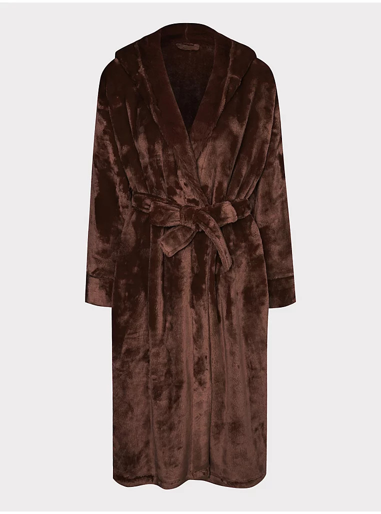 Chocolate Brown Plush Dressing Gown | George at ASDA