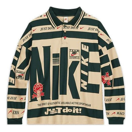 Nike x Cactus Plant Flea Market Longsleeve Polo Shirt 'Cream White Green' DA2592-397 | KICKS CREW