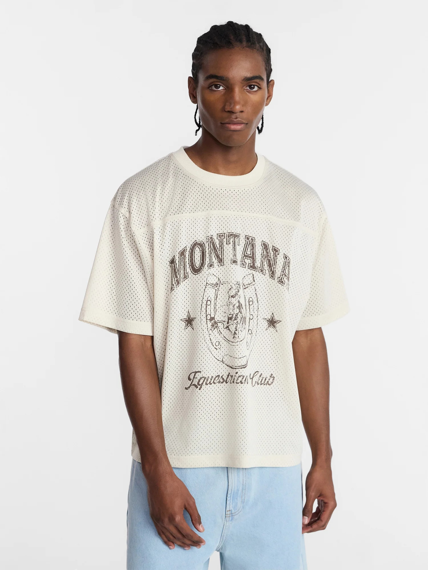 No Boundaries Graphic Boxy Fit Mesh Tee Shirt, Men's XS-5XL - Walmart.com | Walmart (US)