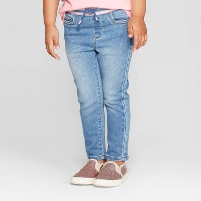 Toddler Girls' Pull On Skinny Jeans - Cat & Jack™ Light Blue | Target