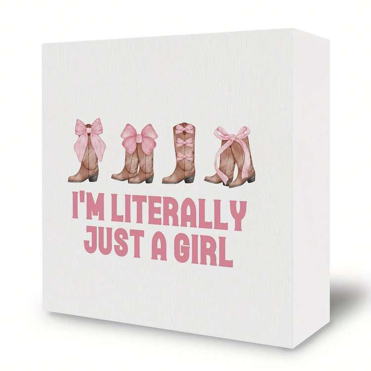 $6.78

-50%$13.50Local

1pc Wooden Box Sign, Chic Pink Bows And Cowgirl Boots Wooden Box Sign -  ... | SHEIN