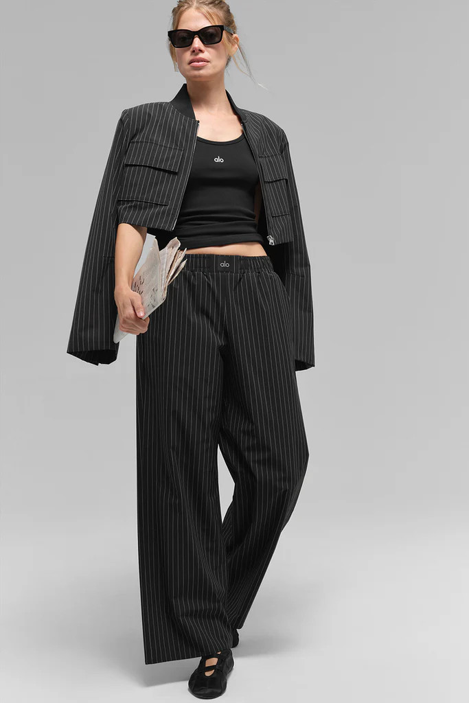 Pinstripe Daylight Boxer Pant (Regular) | Alo Yoga (US)