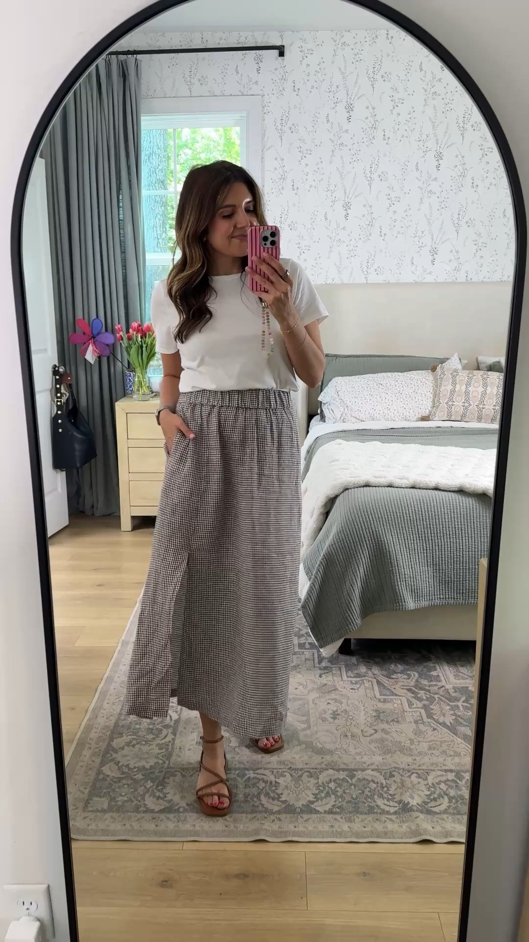 Chic summer line staples from @quince! Summer outfits for vacation and beyond! I’m 5’7” and a typical 4 wearing a size small in everything. #QuincePartner