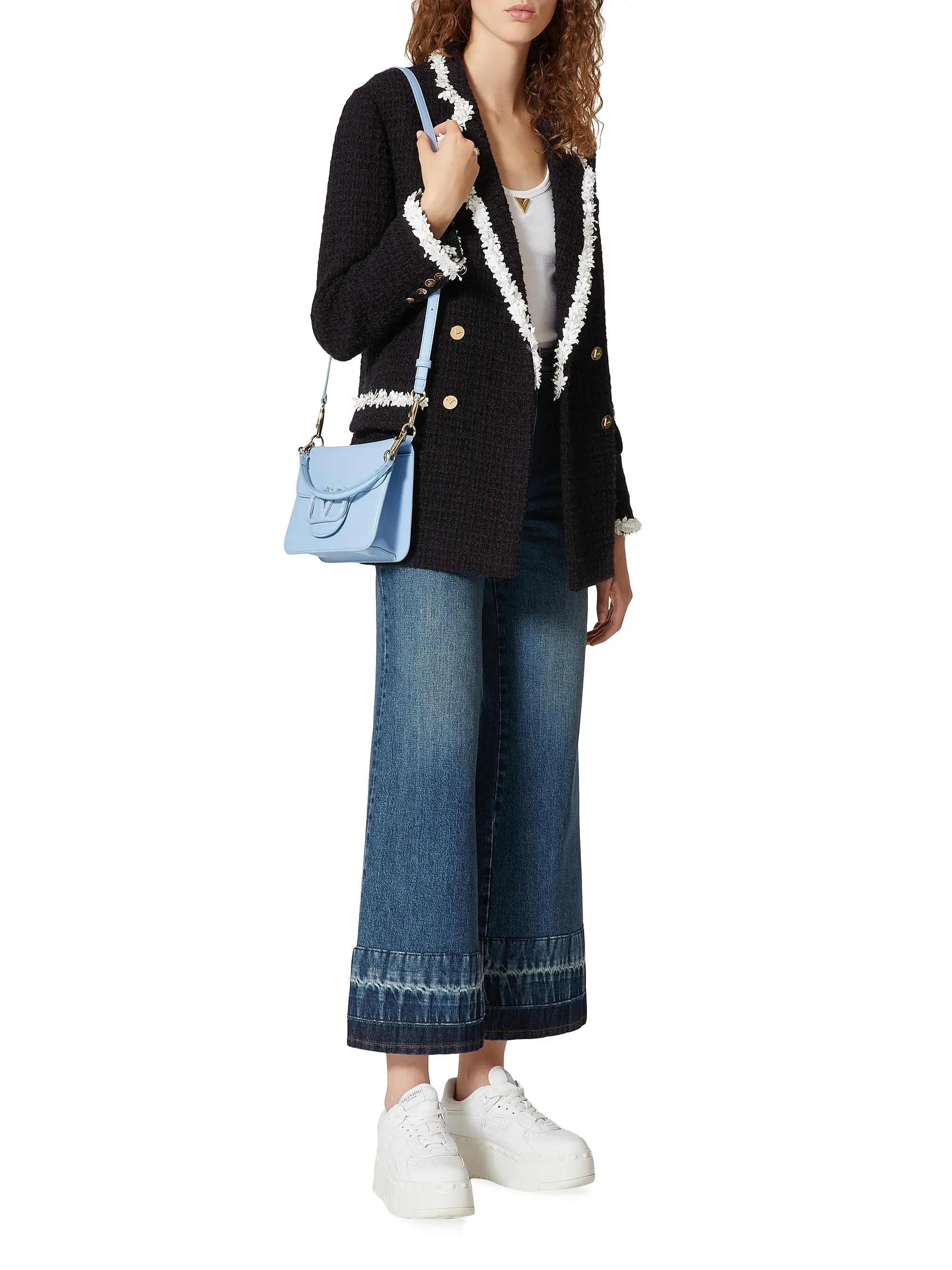 Embroidered Plain Tweed Blazer | Saks Fifth Avenue