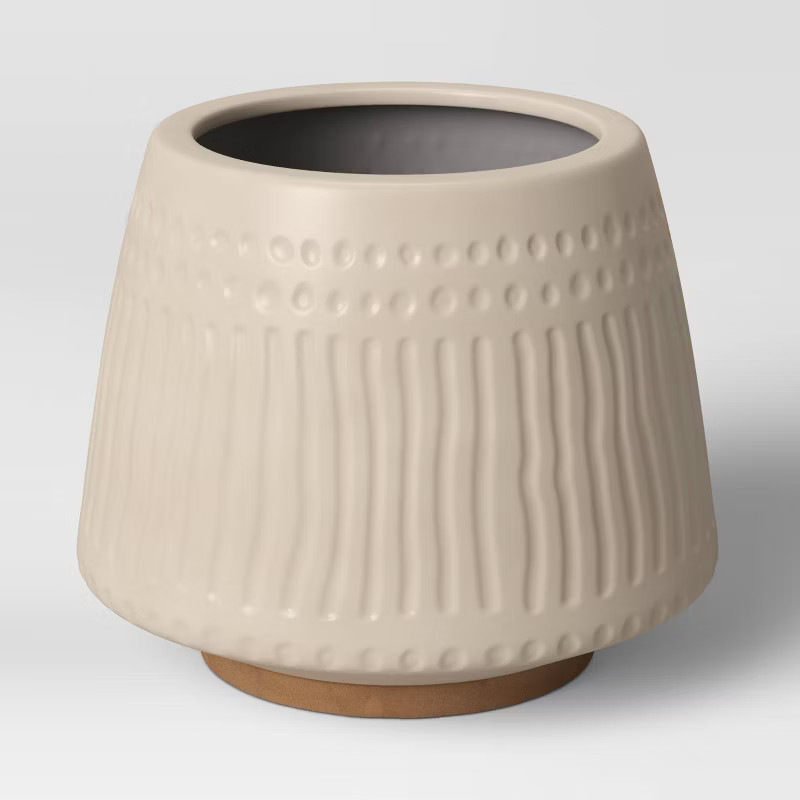 Textured Ceramic Planter White - Opalhouse™ | Target