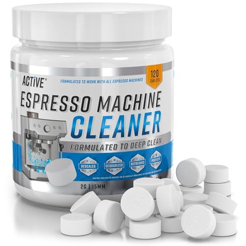 ACTIVE Espresso Machine Cleaning Tablets Descaling - 120 Tabs | Compatible with Breville Barista Express, Gaggia, Delonghi, Jura, Philips | Expresso Maker Backflush Oil Remover Solution Clean Tablet | Amazon (US)
