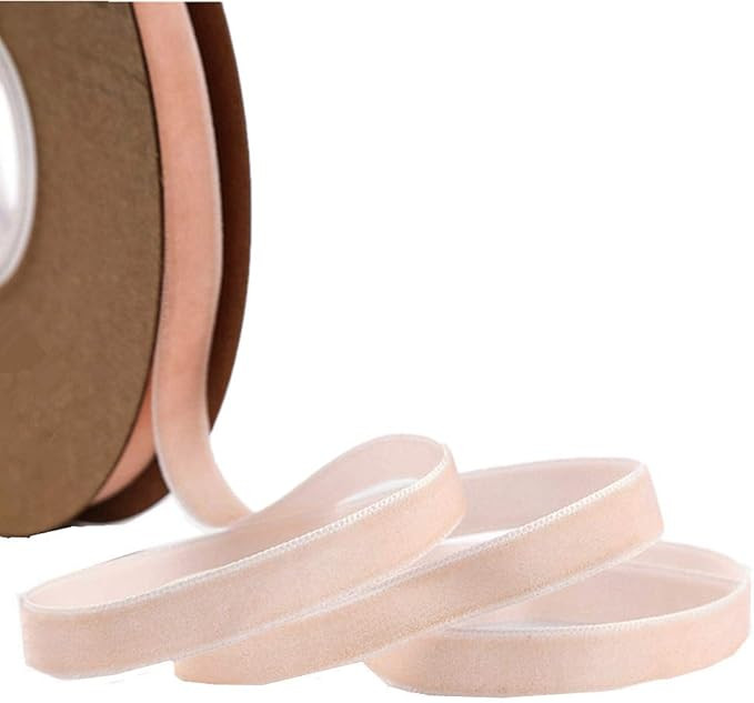 Ribbon for Crafts -Wholesale Bulk 20 Yard 3/8 5/8 1Inch Velvet Ribbon for Gift Package Wrapping F... | Amazon (US)