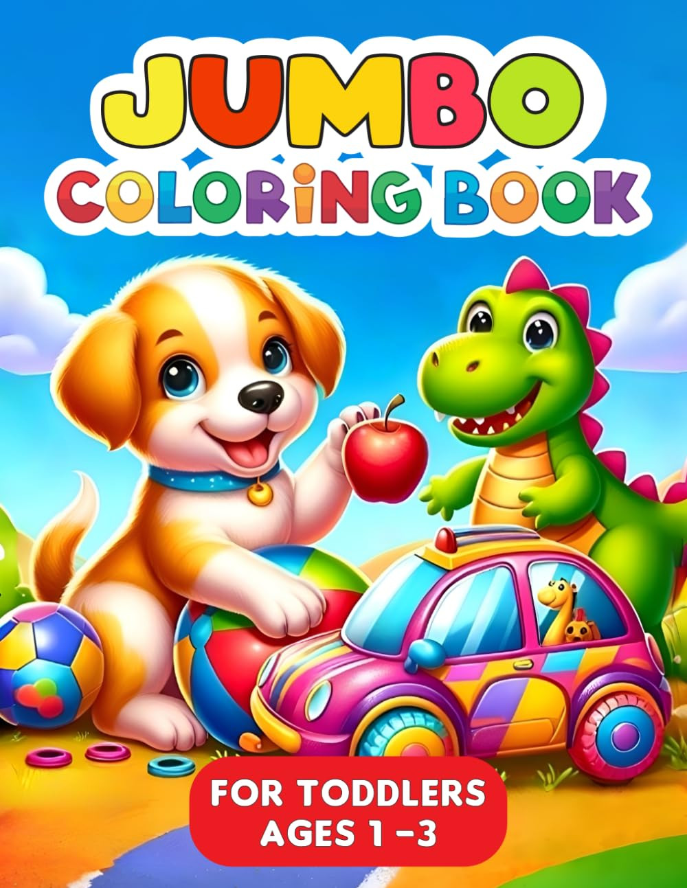 JUMBO Coloring Book for Toddlers Ages 1-3: 100 Big and Simple Coloring Pages For Toddlers and Kids | Amazon (US)