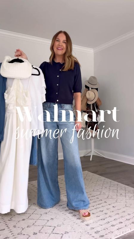 Walmart summer haul☀️ and I don’t think I can pick a favorite! 
$22 cardigan medium 
$26 denim cargo joggers, size 4
$36 white linen dress medium (need a small)
$18 midi dress small
$17 chambray dress small
$12 peplum tee medium 
$20 utility shorts medium (need a small)

Walmart try on, Walmart new arrivals, Walmart unboxing, Walmart haul, Walmart fashion finds, affordable fashion haul, white dress, vacation outfit, classic style, ageless style, casual summer dress

#LTKVideo #LTKSeasonal #LTKOver40