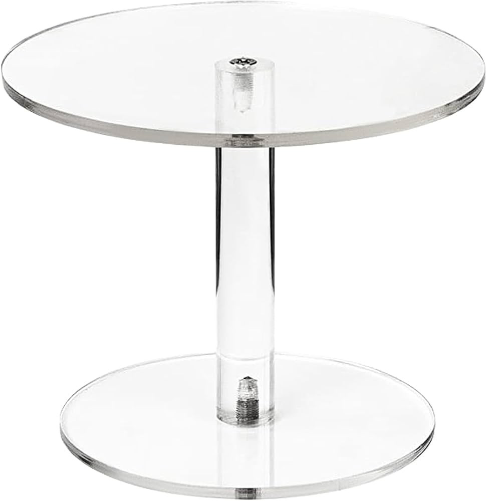 Acrylic Cake Stand, Round Cake Stands for Dessert Table, Clear Cupcake Stand for Birthday Party, ... | Amazon (US)