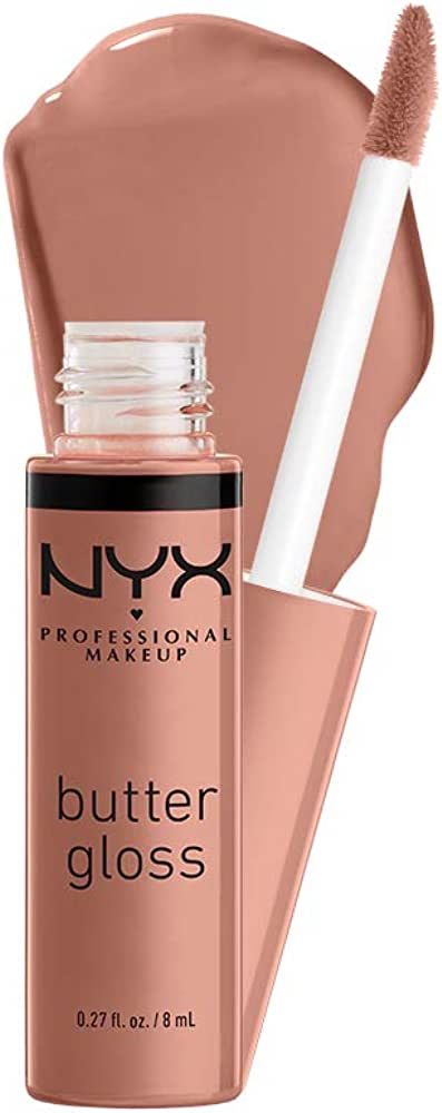 NYX PROFESSIONAL MAKEUP Butter Gloss, Non-Sticky Lip Gloss - Madeleine (Mid-Tone Nude) | Amazon (US)