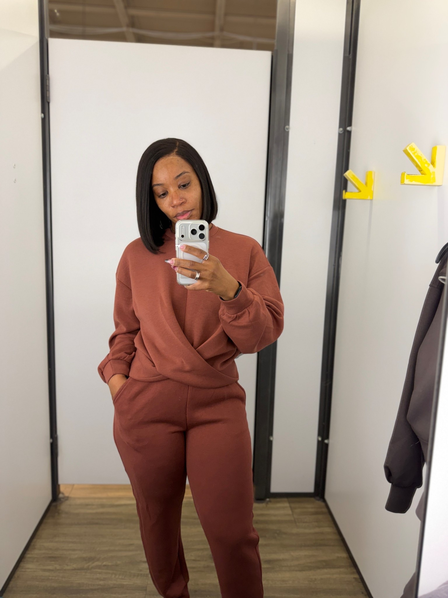 Wearing a size small in the top and bottom. This wrap top is super cute and can be worn for errands. The pants are comfortable and soft. Absolutely love this look 

#LTKActive #LTKFindsUnder100