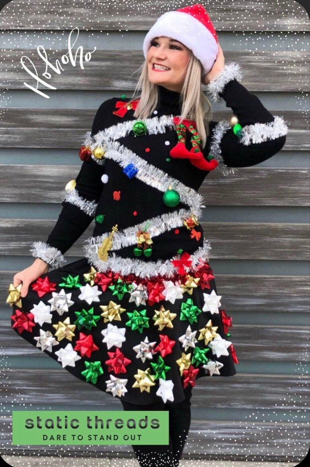 Ugly Christmas Sweater Outfit, Womens Ugly Christmas Sweater & Skirt Sweater Runs Slim | Etsy (US)