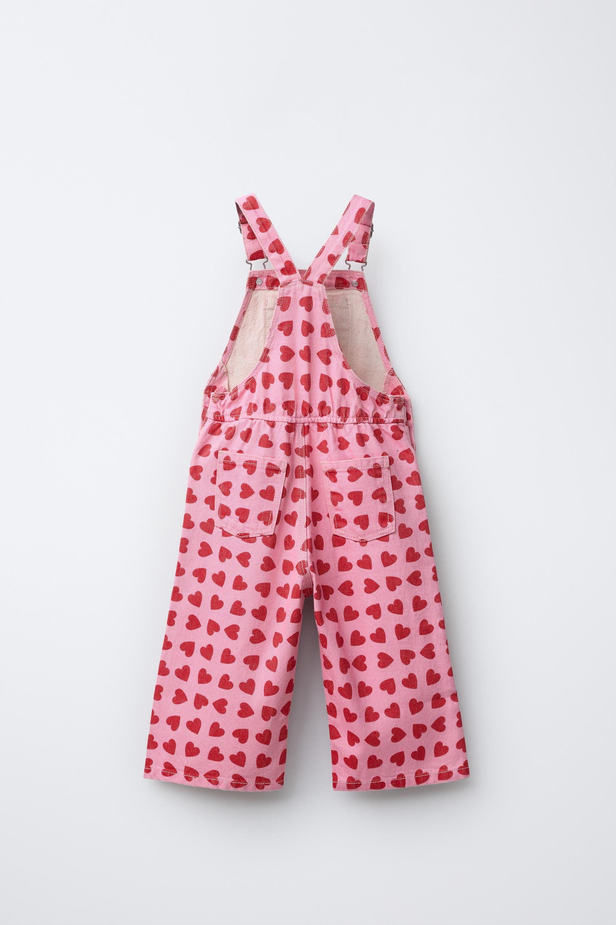 LONG TWILL HEART OVERALLS | Zara US