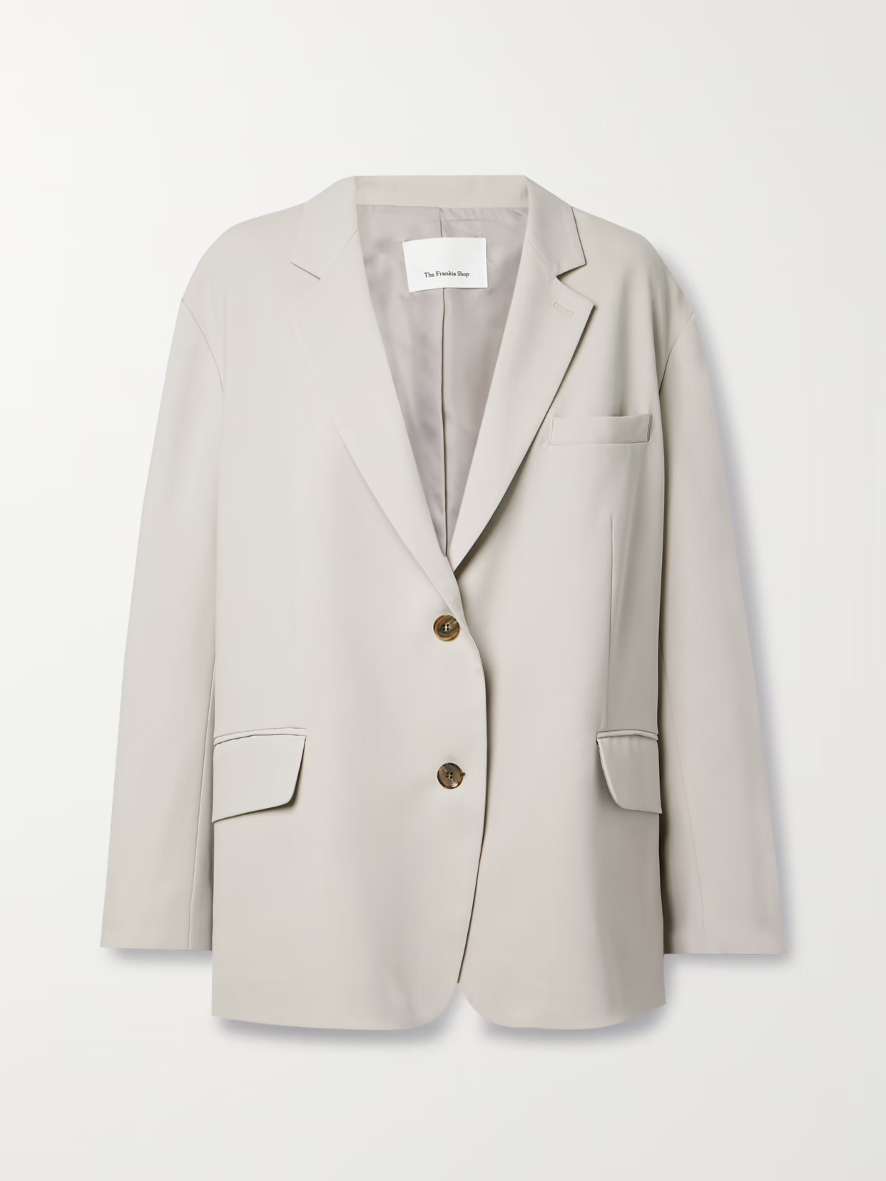 The Frankie Shop - Bea Oversized Cady Blazer - Gray | NET-A-PORTER (US)