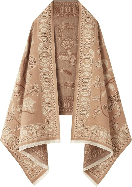 Women's Reversible Pashmina Shawl Wrap for Women Big Scarf Holiday Gifts With Gift Box | Amazon (US)