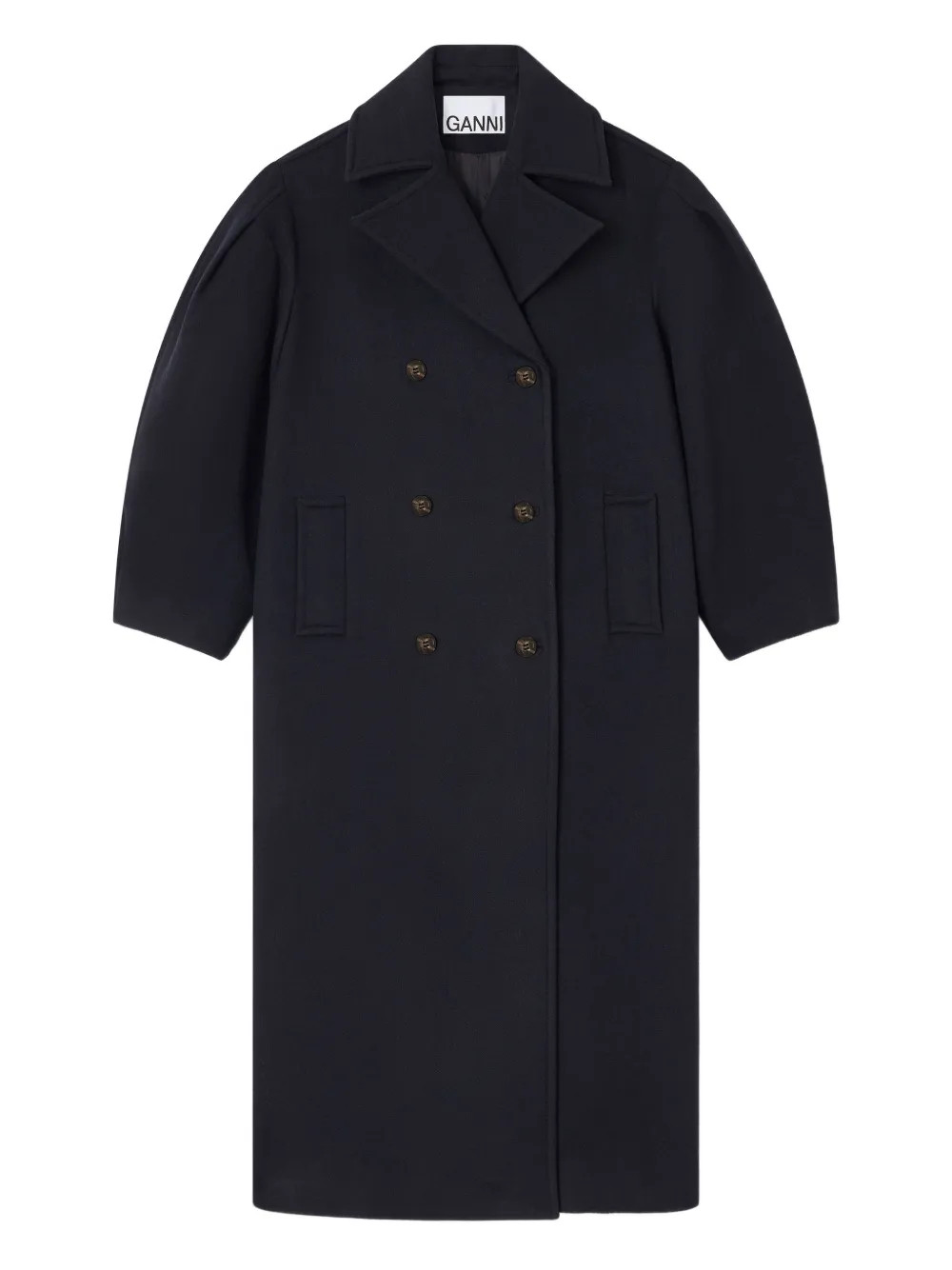 balloon-sleeves double-breasted coat | Farfetch Global