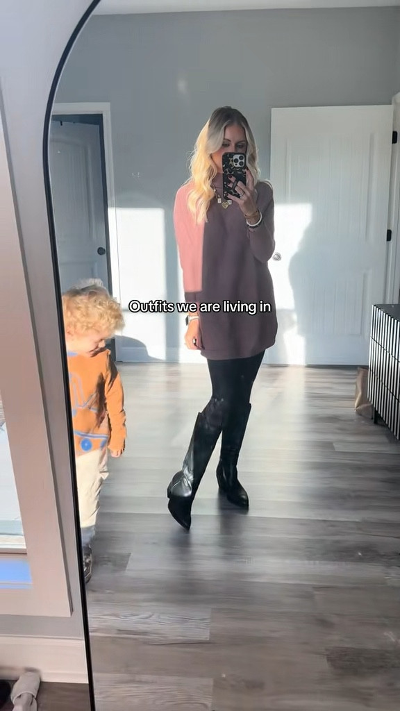 Small top, medium leggings, sized up 1/2 size in boots 

#LTKShoeCrush #LTKFindsUnder50 #LTKStyleTip