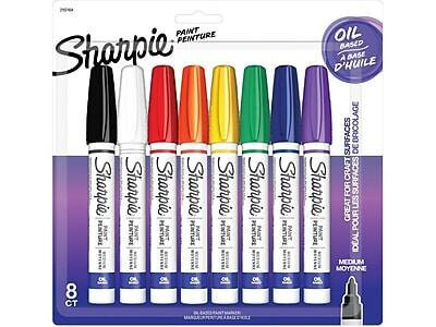 Sharpie - Oil-Based Paint Markers, Medium Point, 8/Pack - Assorted Colors | Best Buy U.S.