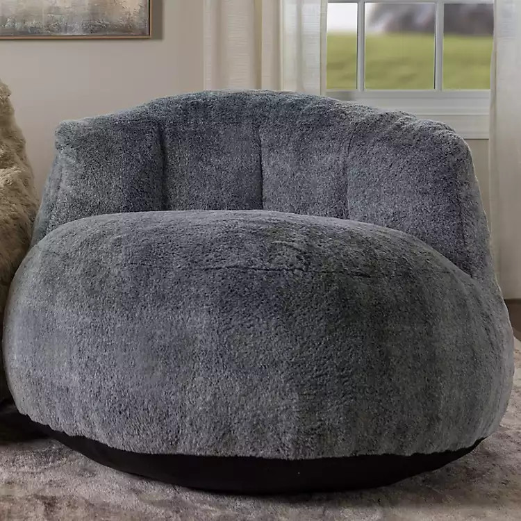 New! Heathered Blue Comfy Foam Lounge Chair | Kirklands