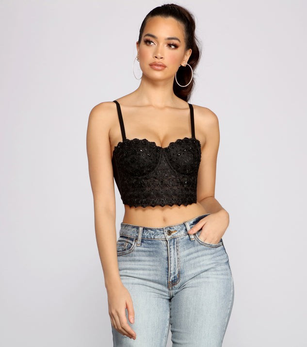 Reigning Lace Crop Top | Windsor Stores