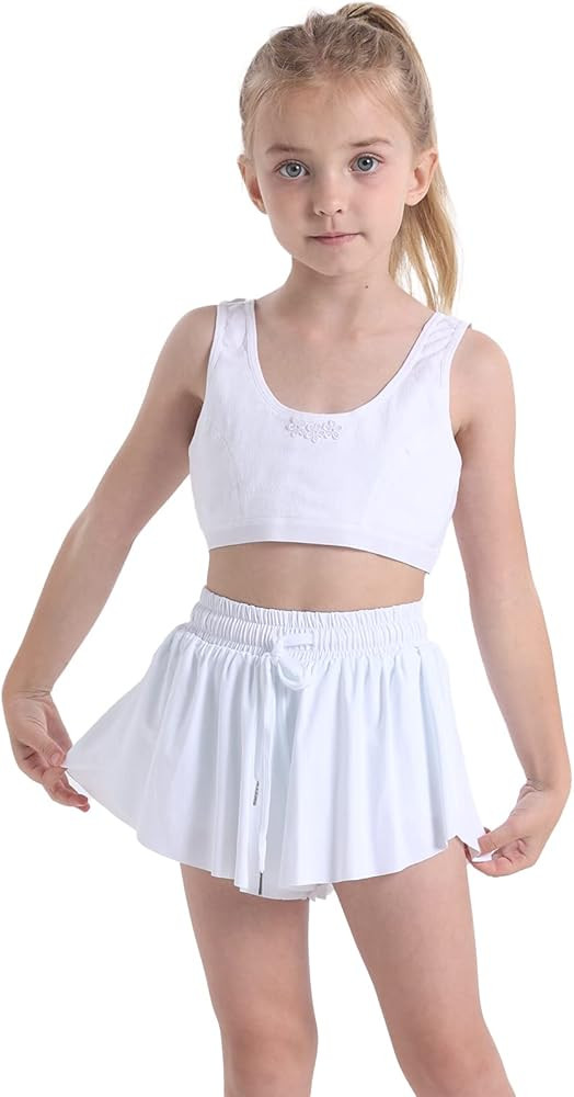 Flowy Shorts for Teen Girls Athletic Gym Running Biker Shorts Preppy Youth Butterfly Shorts | Amazon (US)