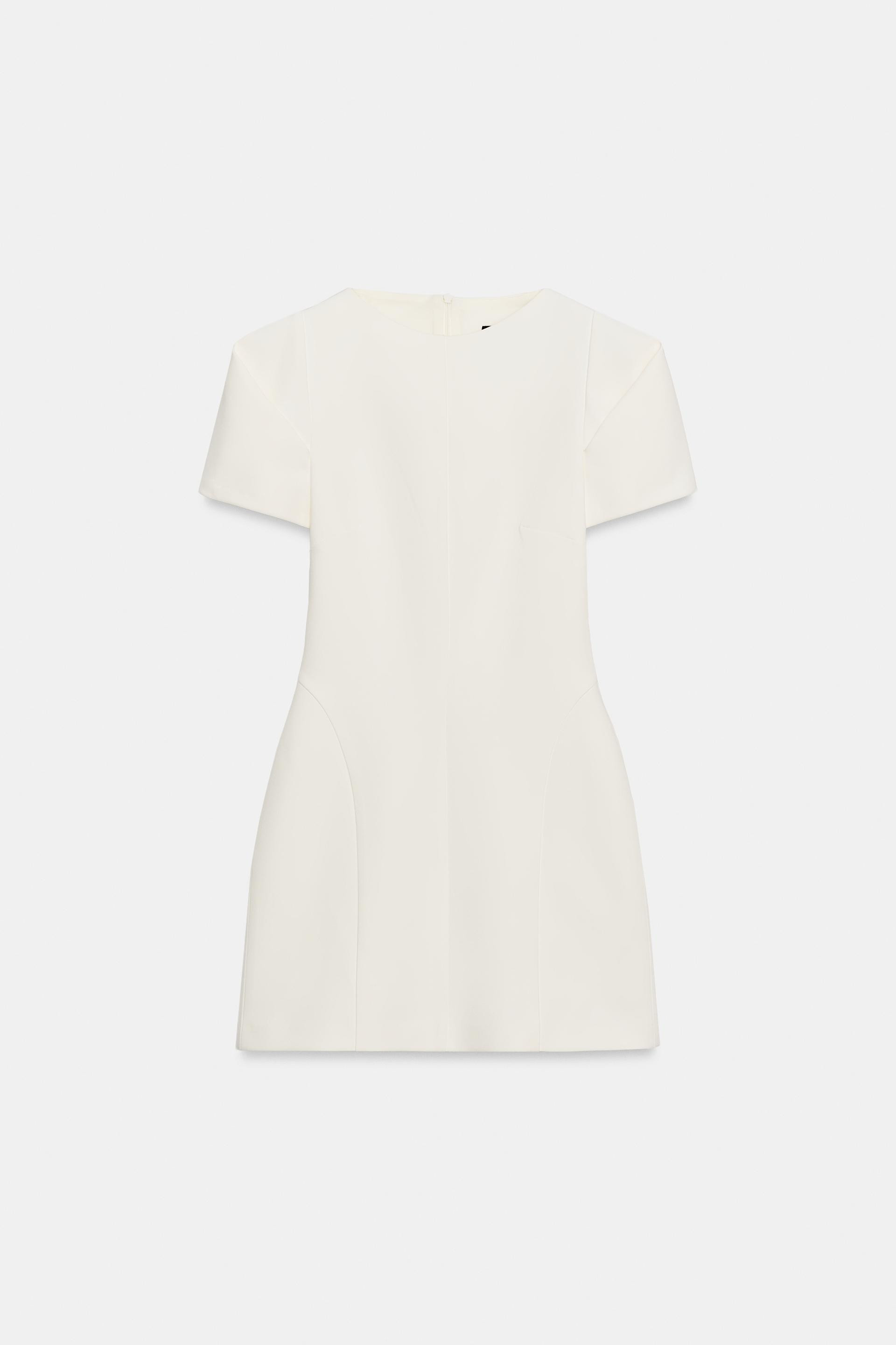 ROBE COURTE À MANCHES PLISSÉES | Zara FR