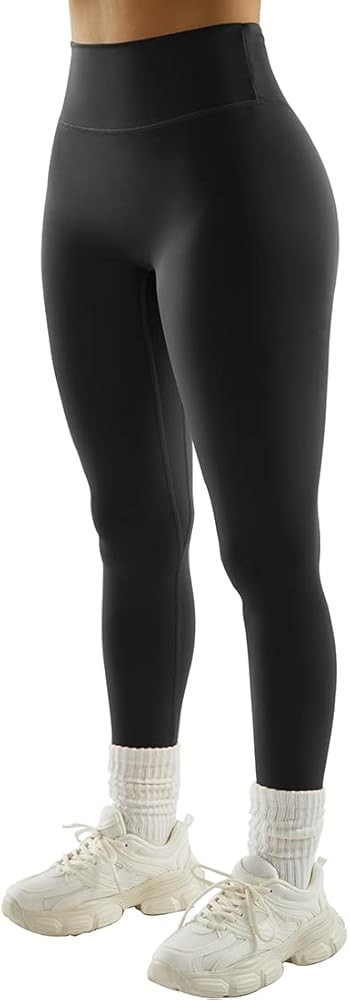 SUUKSESS Women No Front Seam Buttery Soft Leggings Ruched High Waist Yoga Pants | Amazon (US)
