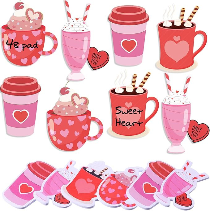 Janlaugh 48 Pads 1440 Sheets Valentines Day Sticky Notes Teachers Appreciation Gifts Self Adhesiv... | Amazon (US)