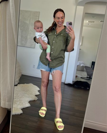 Avocado day - wearing our greens 🥑 these sandals are super lightweight, run tts

#LTKfamily
