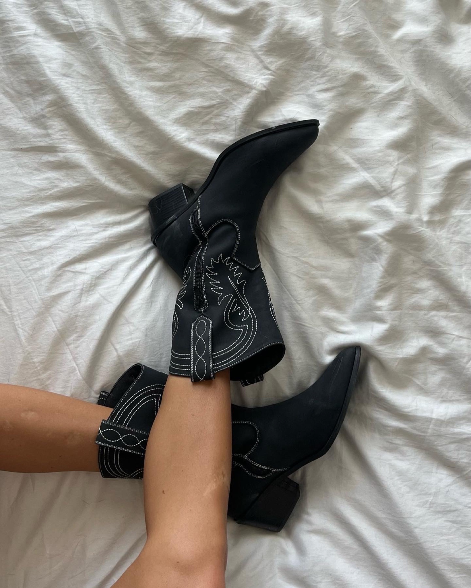 the perfect black cowgirl boots 🤠 true to size! 

#LTKstyletip #LTKshoecrush #LTKunder100